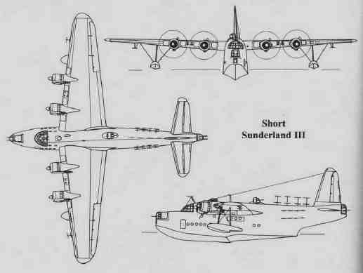 
гидросамолет 
Short Sunderland
