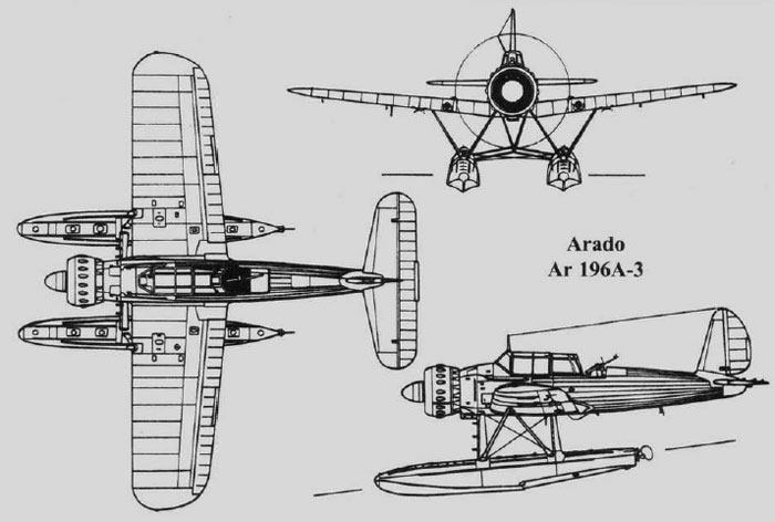 гидросамолет 
Arado Ar 196
