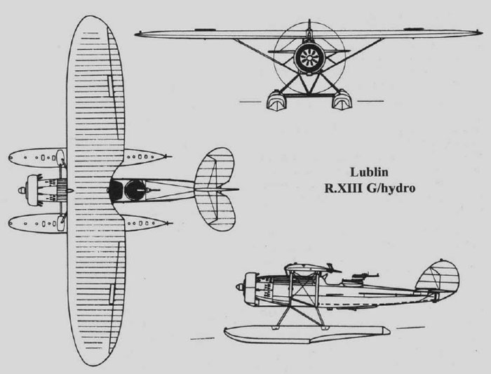 гидросамолет 
Lublin R-XIII/hydro
